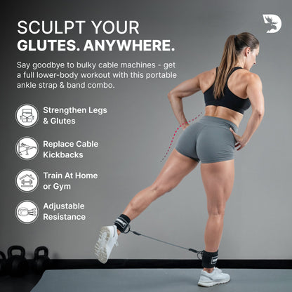 Ankle Straps & Resistance Bands Set