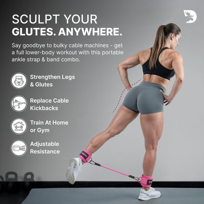 Ankle Straps & Resistance Bands Set