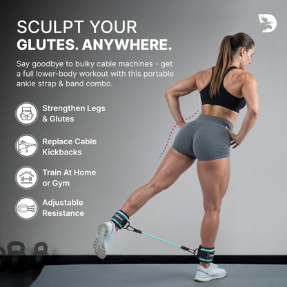 Ankle Straps & Resistance Bands Set