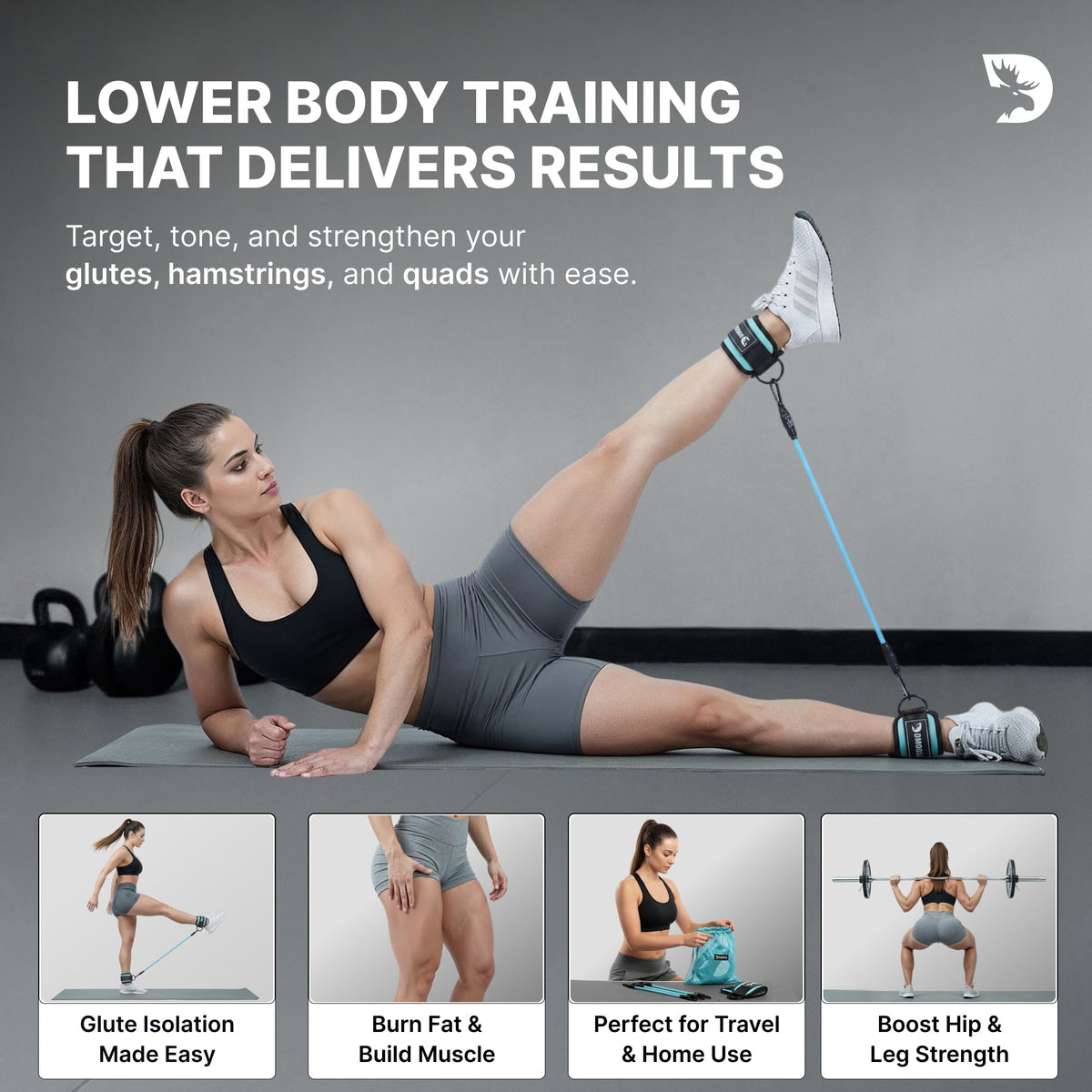 Ankle Straps & Resistance Bands Set